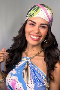 Lenço Estampa Pássaros e Cores