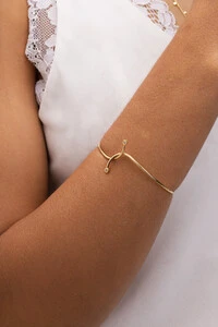 Pulseira Dourada Vitta Encontro Zircônia
