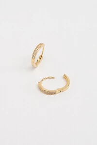 Brinco Argola Zircônia Banho Ouro 18K