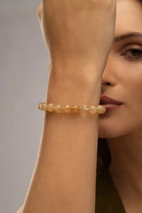 Pulseira Eva Quartzo Rutilado Banho Ouro 18K