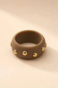 Bracelete Resina Fendi Tachinhas Douradas