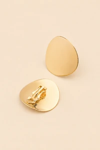 Brinco Dourado Pressão Chapa Ondulada