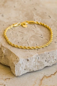 Pulseira Cordão Baiano Banho Ouro 18k