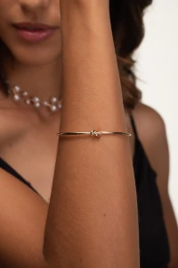 Pulseira Dourada Nó
