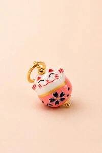 Pingente Gatinho Da Sorte Banho Ouro 18K