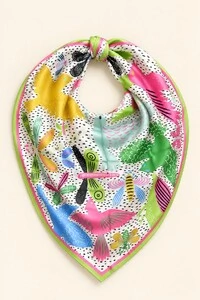 Lenço Estampa Pássaros e Cores