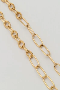 Colar Dourado Mix de Elos