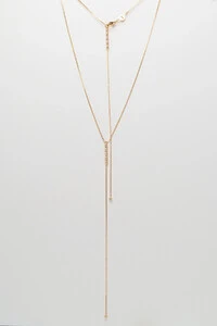 Colar Gravata Bubbles Frente e Verso Banho Ouro18K