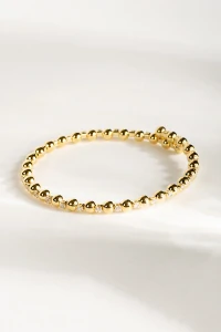 Pulseira Dourada Bolas e Zircônias Cristal