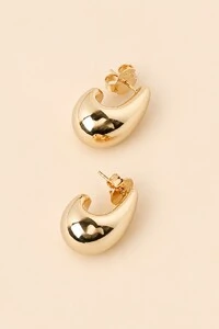 Brinco Dourado Gancho Bold