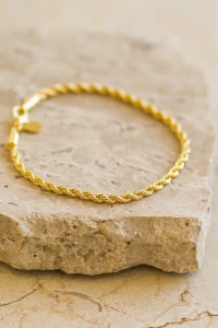 Pulseira Cordão Baiano Banho Ouro 18k
