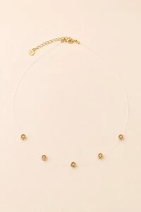 Colar Choker Nylon 5 Pontos de Luz