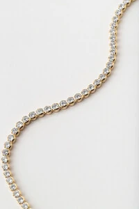 Pulseira Riviera Dourada Zircônia Redonda