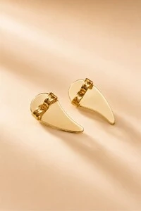 Brinco Dourado Earcuff Cristal Verde