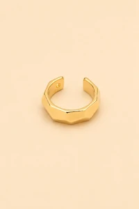 Brinco Piercing Fake Geométrico Pé Banho Ouro 18K