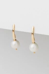 Brinco Pérola Shell Banho Ouro 18K