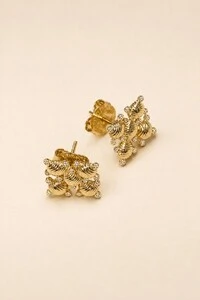 Brinco Beabelly Zircônia Banho Ouro 18K