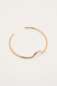 Pulseira Dourada Curva Antebraço