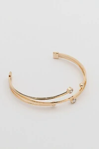 Pulseira Dourada Fios Zircônia