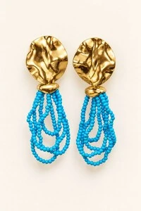 Brinco Elegance Howlita Banho Ouro 18K