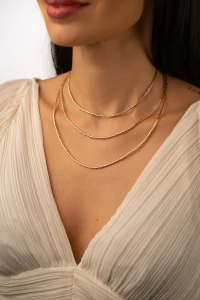 Colar/Pulseira Dourada Canutilhos