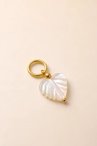 Pingente Folha Madre Banho Ouro 18K