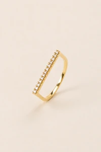 Anel Fio Zircônia Banho Ouro 18K