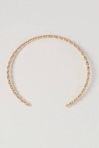 Colar Dourado Aro Trançado