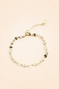 Pulseira Plaquinhas Banho Ouro 18K