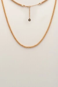 Colar Dourado Choker Malha