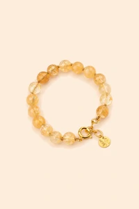 Pulseira Eva Quartzo Rutilado Banho Ouro 18K