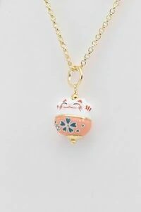 Pingente Gatinho Da Sorte Banho Ouro 18K