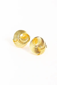 Brinco Nó Elos Banho Ouro 18K