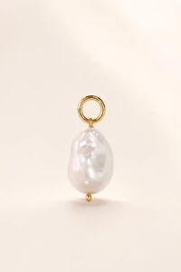 Pingente Pérola Shell Barroca Banho Ouro 18K