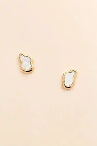 Brinco Dourado Orgânico Perolado