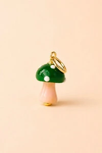 Pingente Cogumelo Da Sorte Banho Ouro 18K