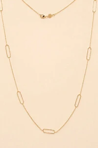 Colar Dourado Longo Elos Slim