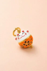 Pingente Gatinho Da Sorte Banho Ouro 18K