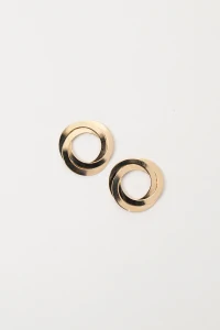 Brinco Aro Duplo Banho Ouro 18K