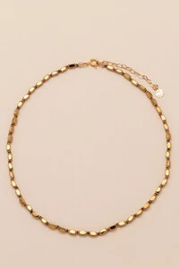 Colar Ibiza Hematita Mini Zircônia Banho Ouro 18K