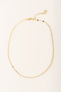 Colar Choker Plaquinhas Banho Ouro 18k