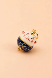 Pingente Gatinho Da Sorte Banho Ouro 18K