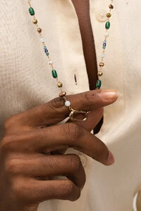 Colar Biarritz Mix Pérola Natural Pedras