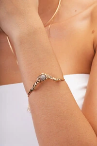 Pulseira Bracelete Lava Zircônia Cristal
