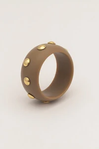 Bracelete Resina Fendi Tachinhas Douradas