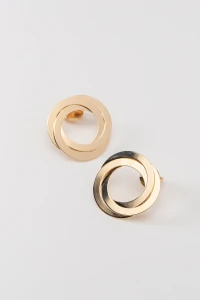 Brinco Aro Duplo Banho Ouro 18K