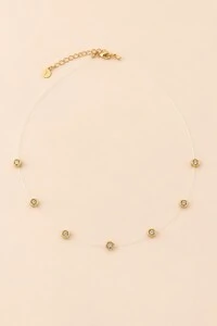 Colar Choker Nylon 7 Pontos de Luz