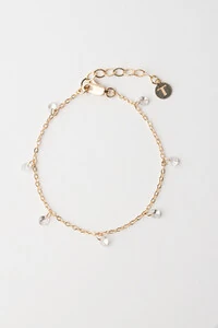 Pulseira Elos e Zircônia Banho Ouro 18K