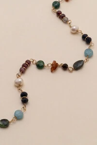Pulseira Biarritz Mix Pedras Banho Ouro 18K