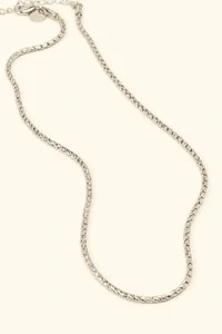 Colar Prateada Choker Pipoca